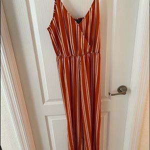 Orange & White romper